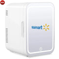 Mini Fridge with LED Mirror Door, White C917131