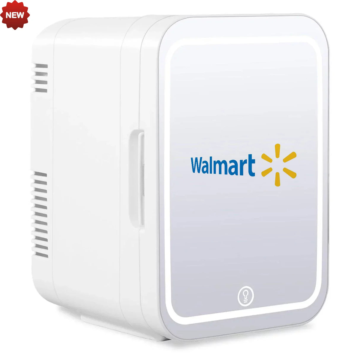 Mini Fridge with LED Mirror Door, White C917131