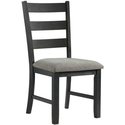 Ladder Back Side Chair in Gray D89488