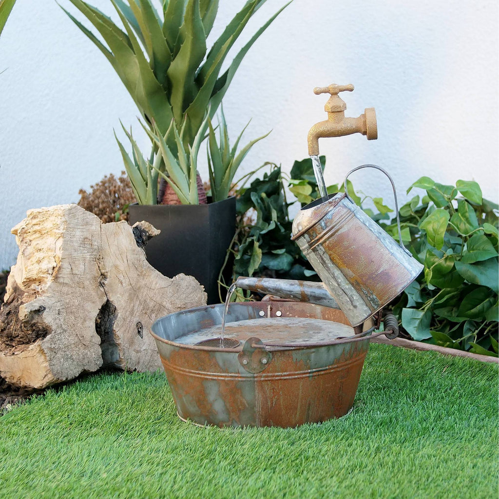 Rustic Metal Watering Can B23340