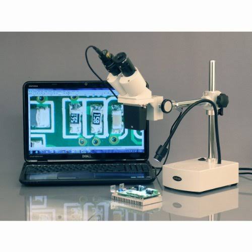 5x-10x Binocular Boom Arm Stereo Microscope with Light E371