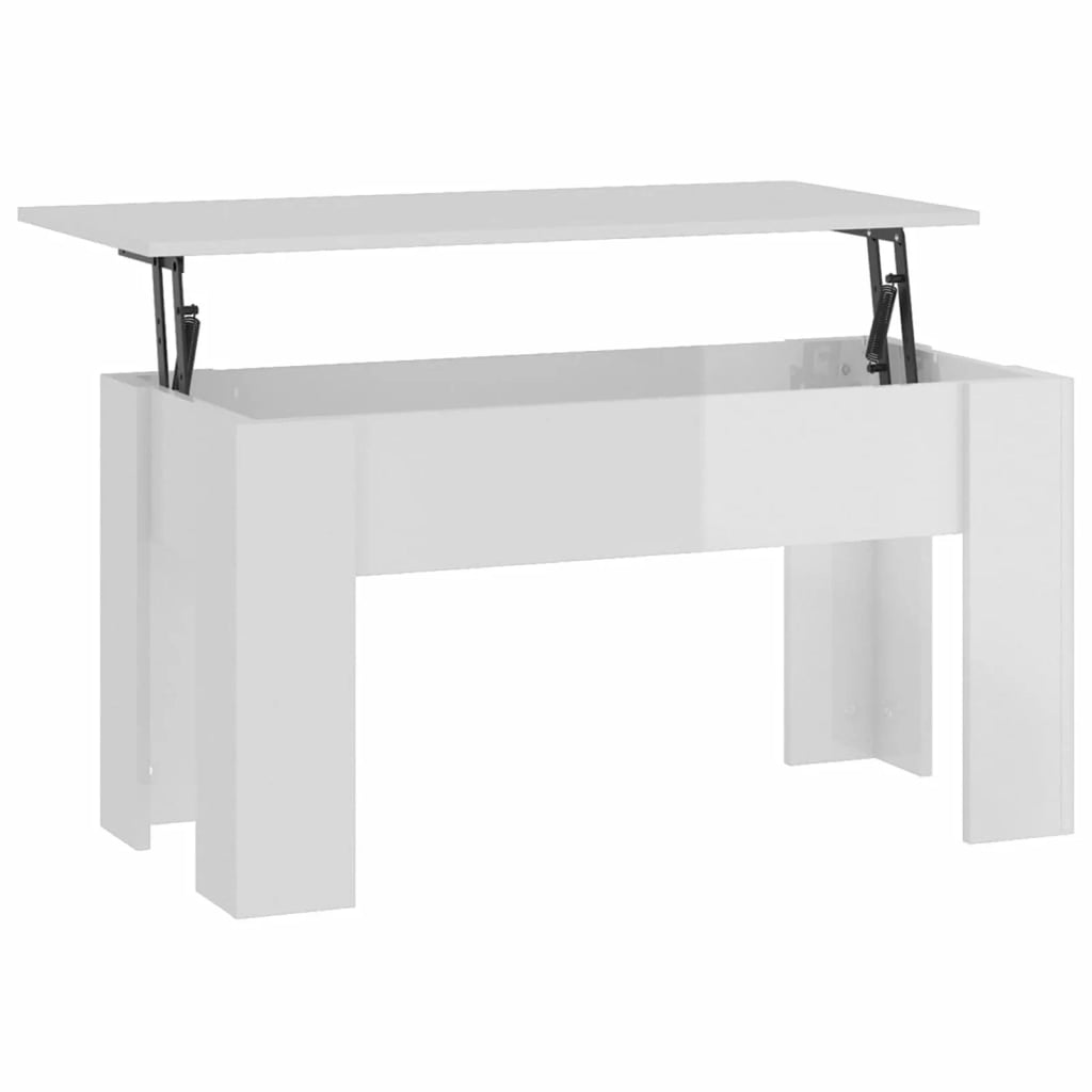 High Gloss White Engineered Wood Coffee Table I829069