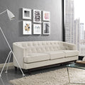 Beige Upholstered Fabric Sofa A370002