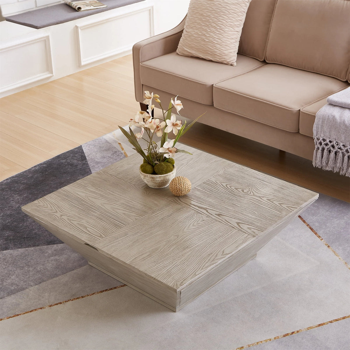 Farmhouse Coffee Table with Storage, Brown M997784
