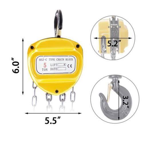 Chain Block Hoist 11000 lbs with Tow Chain G69674