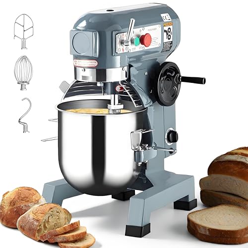 450W 10QT 3-Speed Stainless Steel Commercial Food Mixer D93776