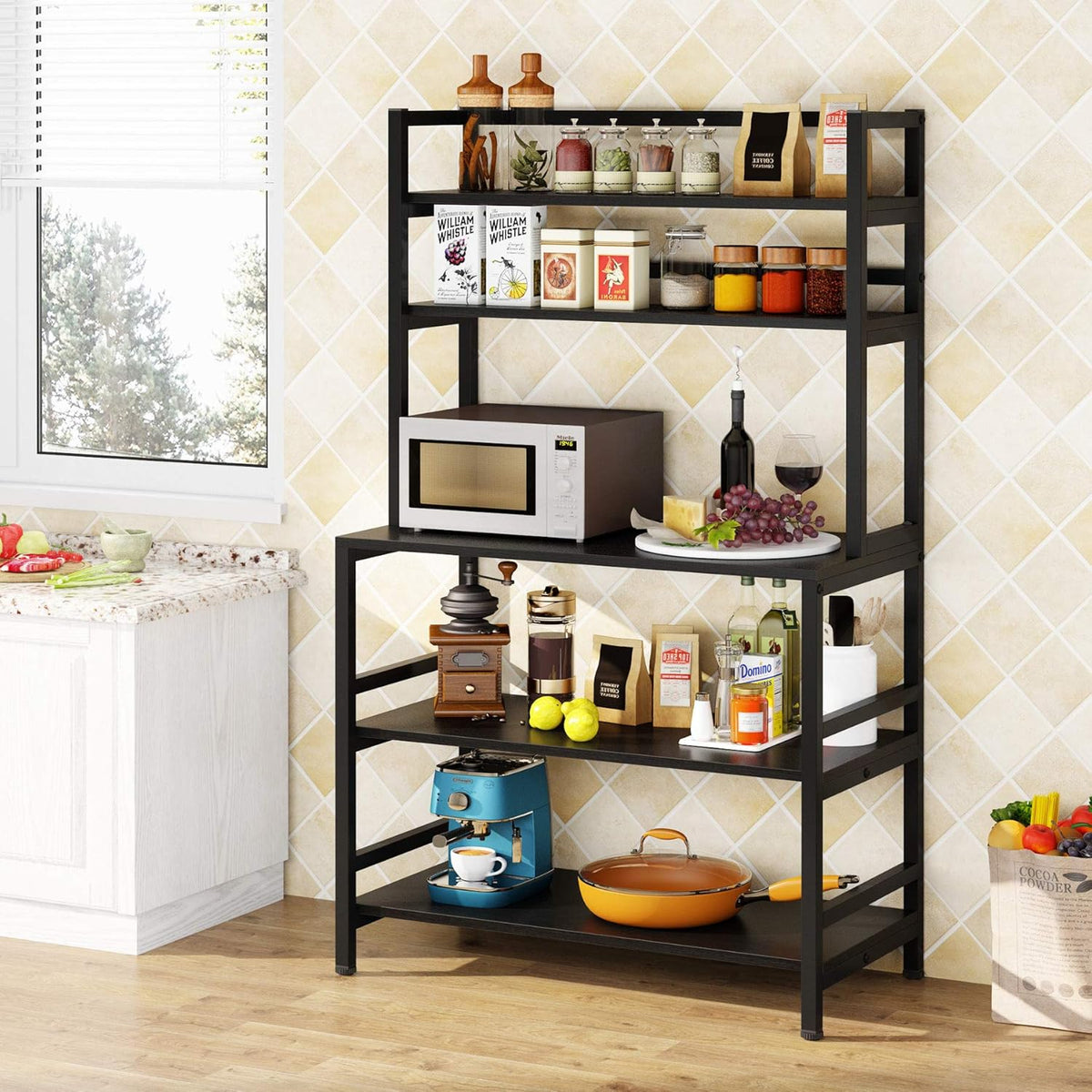 5-Tier White Kitchen Utility Storage Shelf T835039