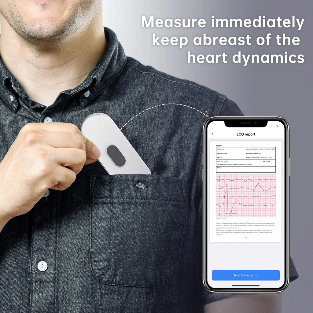 Handheld Bluetooth ECG Monitor with Screen Display P335862