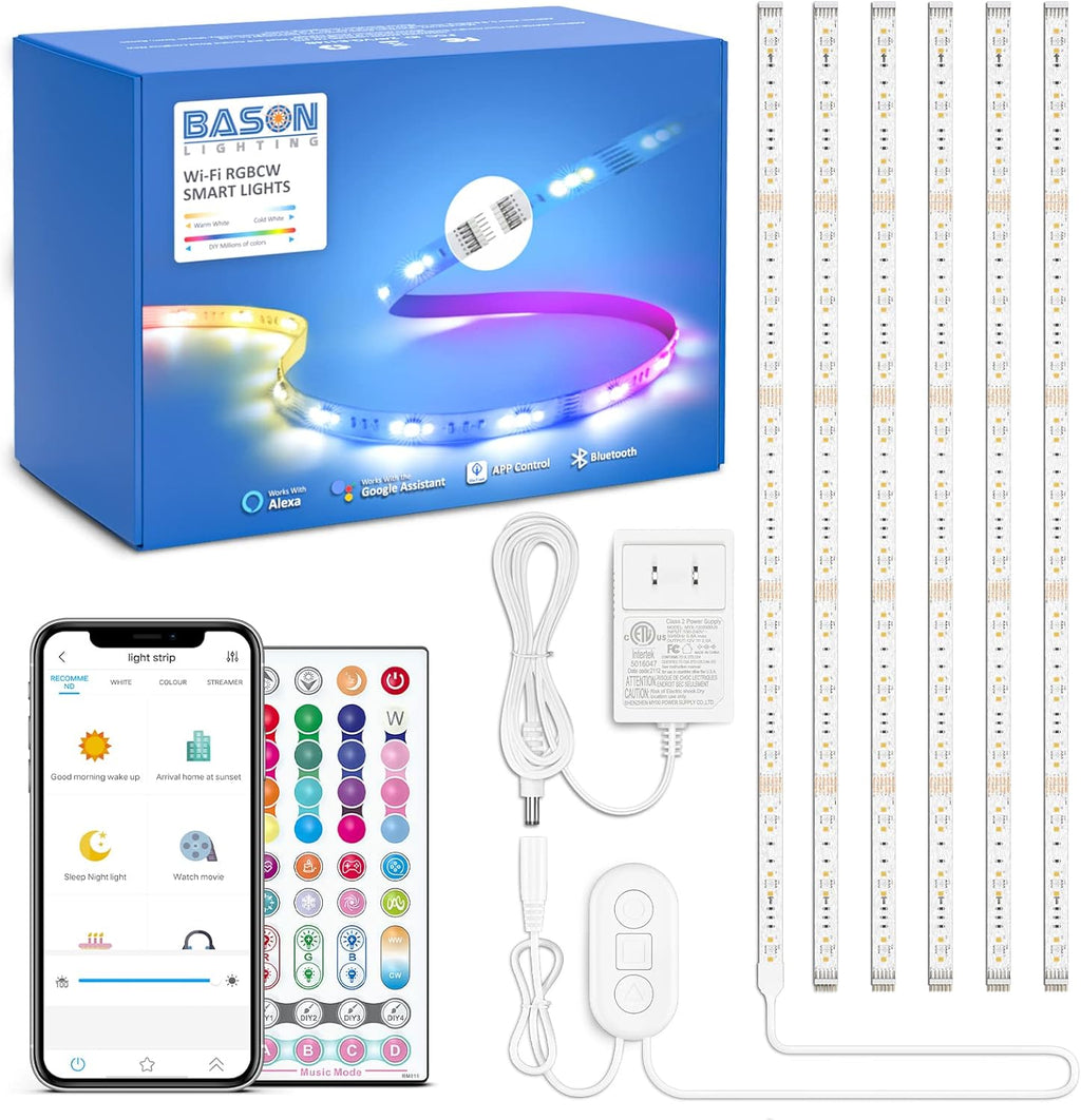 6 Pcs 9.8ft Led Strip Lights with App Control N100