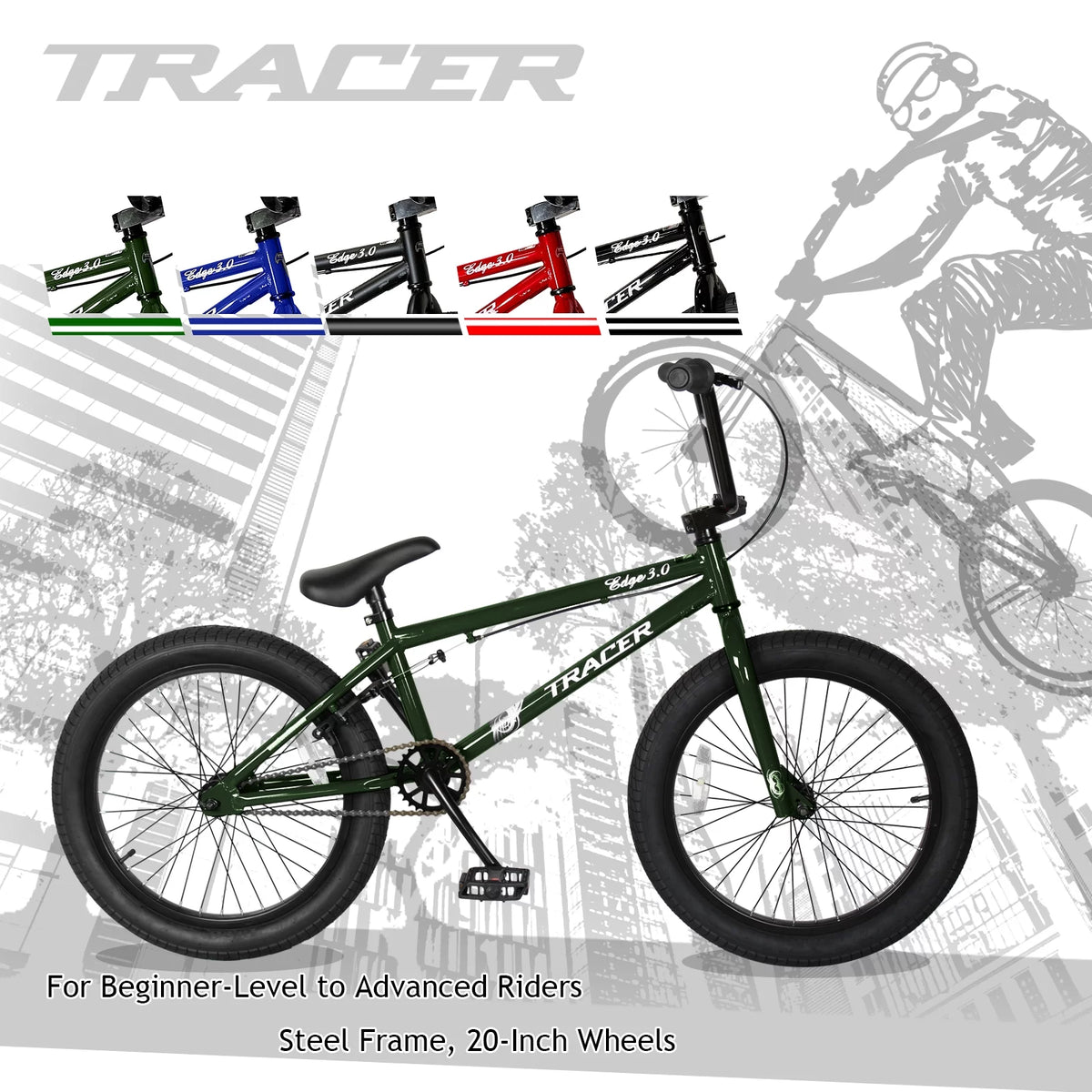 20 Inch Hi-Ten Steel BMX Bike P64679