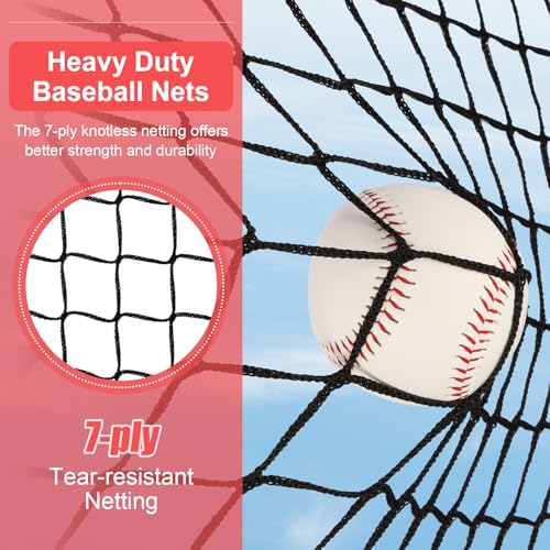 6'X6' Baseball Softball Practice Net with Batting Tee and Ball Caddy N866
