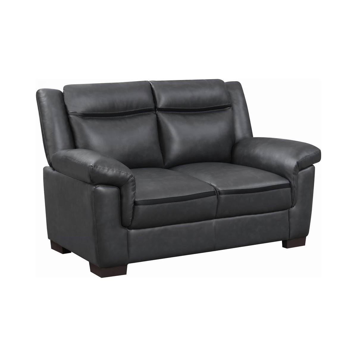 Grey Pillow Top Upholstered Loveseat K212485