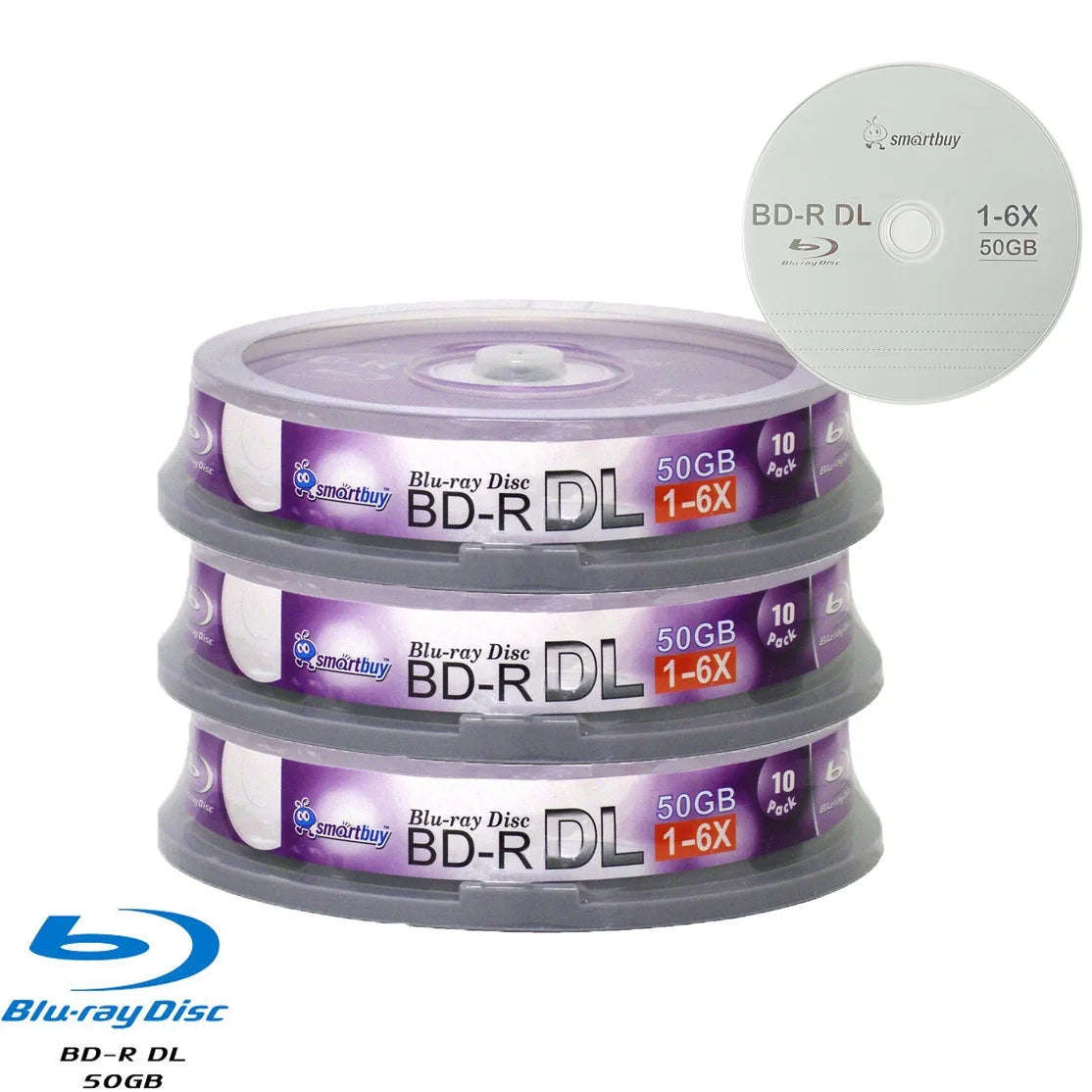 40-disc 50gb 6x Blu-ray Bd-r Dl Dual Layer Recordable Media Disc C34122