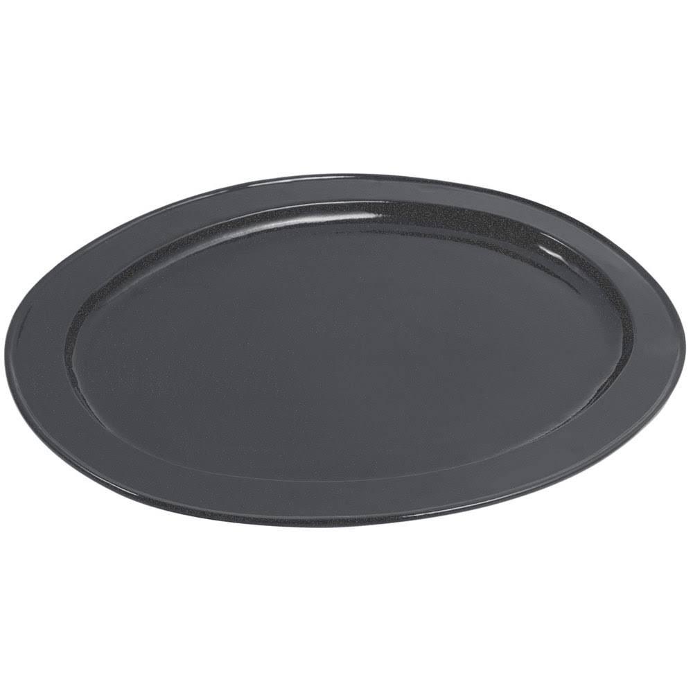 Black Speckled Sandstone Finish Cast Aluminum Oval Platter Z142