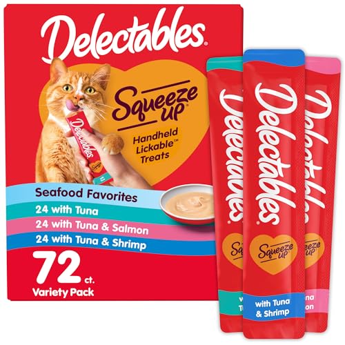 Seafood Variety Pack Squeezable Wet Cat Treats 54 Tubes Y78149