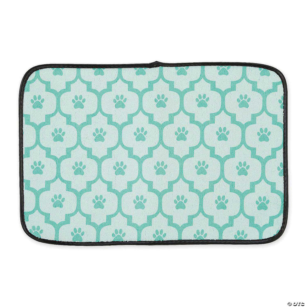 Bone Dry and Off White Lattice Paw Pet Mat F263537