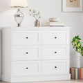 White 6 Drawer Dresser B47494
