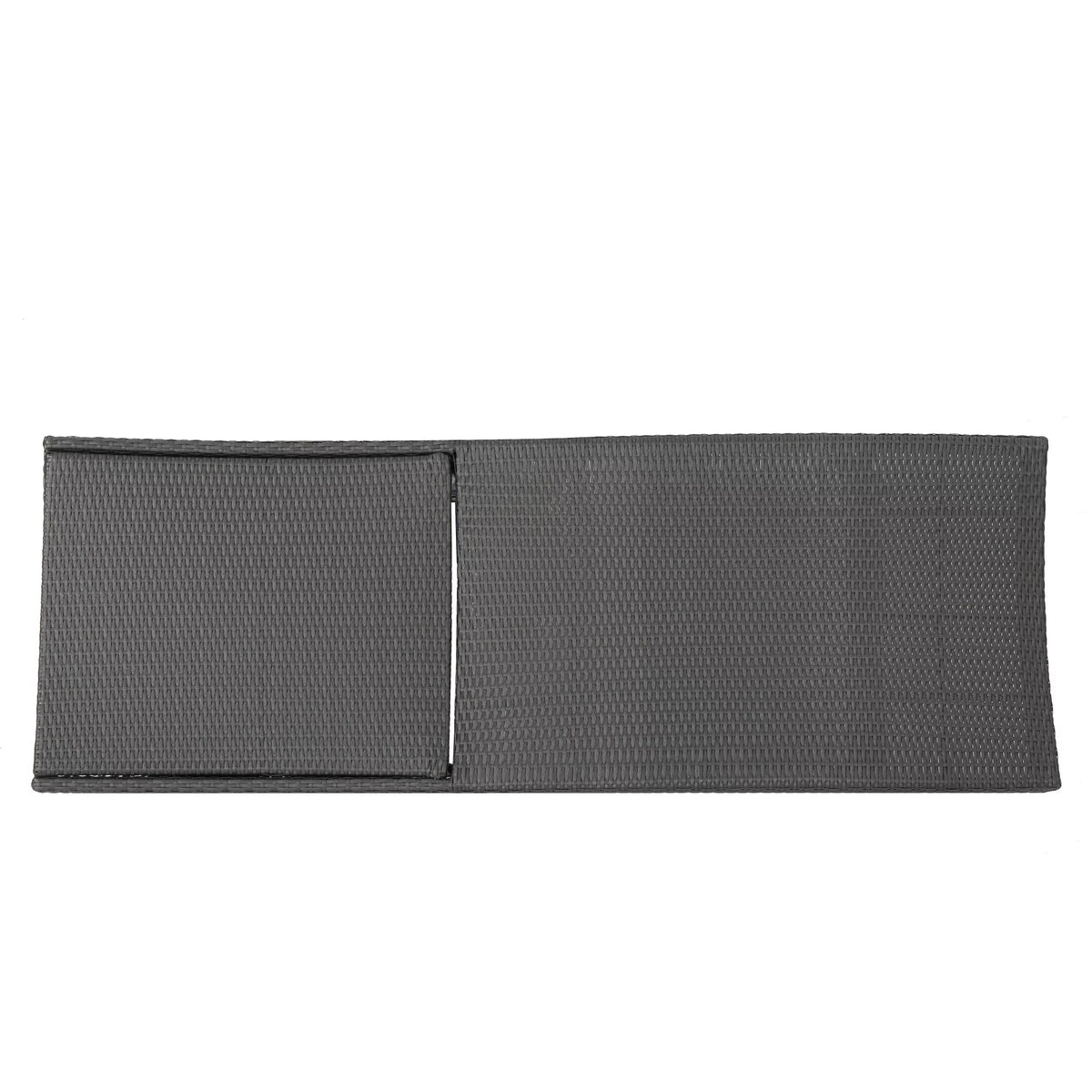 Grey Wicker Adjustable Chaise Lounge Set of 2 F390