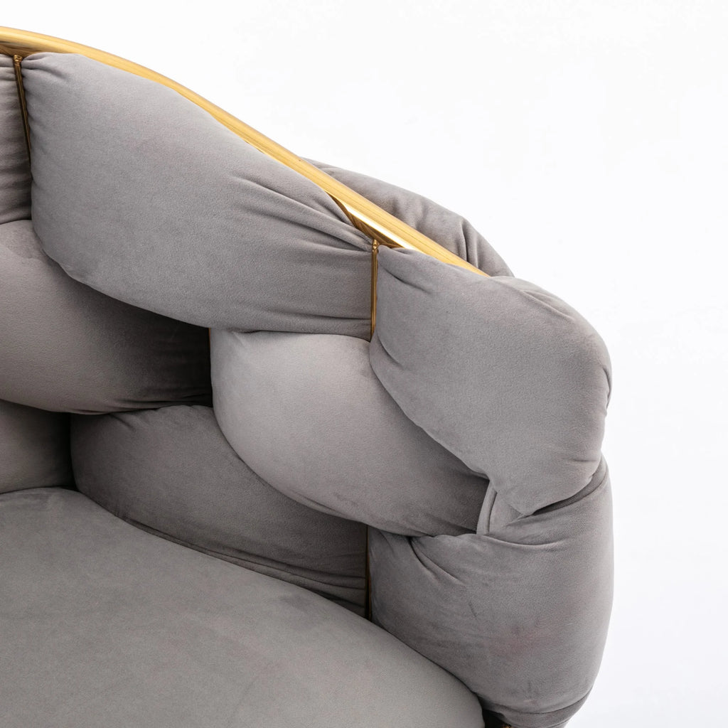 Gray Velvet Chair Y52727
