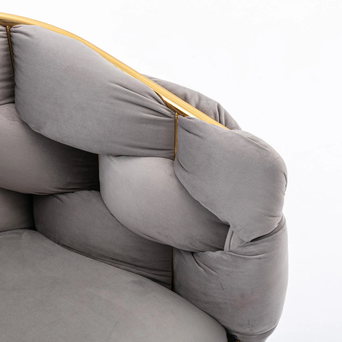 Gray Velvet Chair Y52727