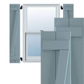 10-3/4x22 x 70x22 PVC Board and Batten Shutters, Peaceful Blue (Per Pair) I214