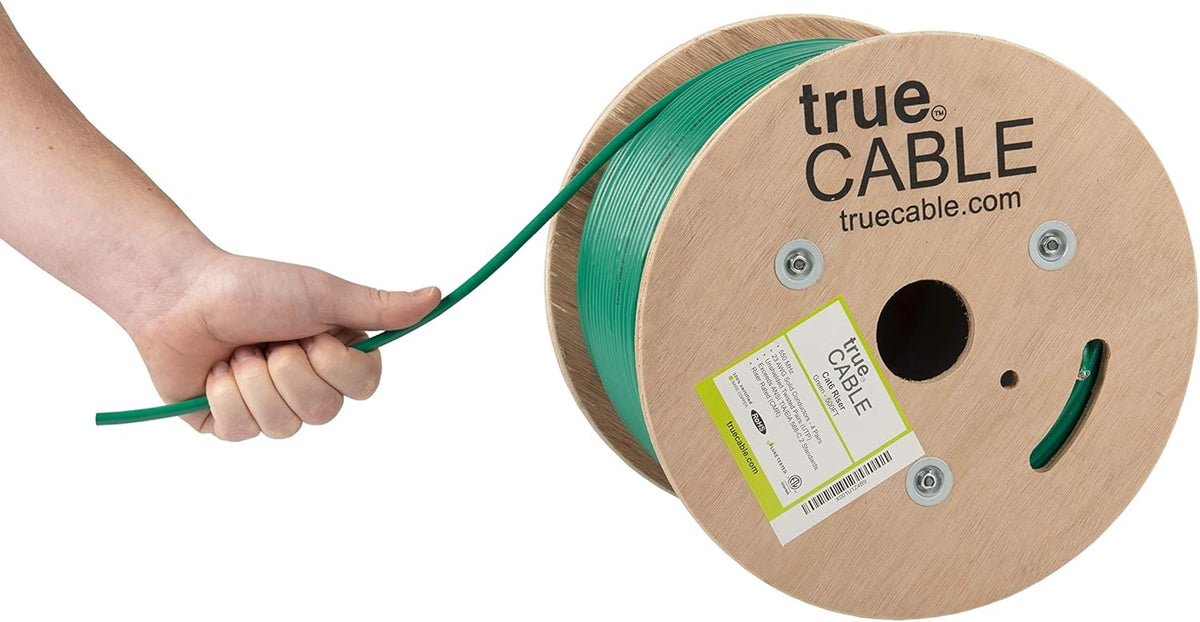 Cat6 Riser Bulk Ethernet Cable, 500ft, Gray, 23AWG 4 Pair Solid Bare Copper, 550MHz, Unshielded Twisted Pair K91892