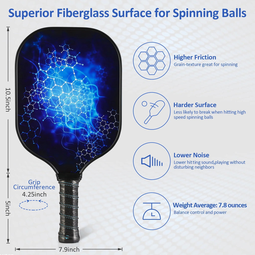 Graphite Carbonfiber Pickleball Paddle Set of 2 Q106563