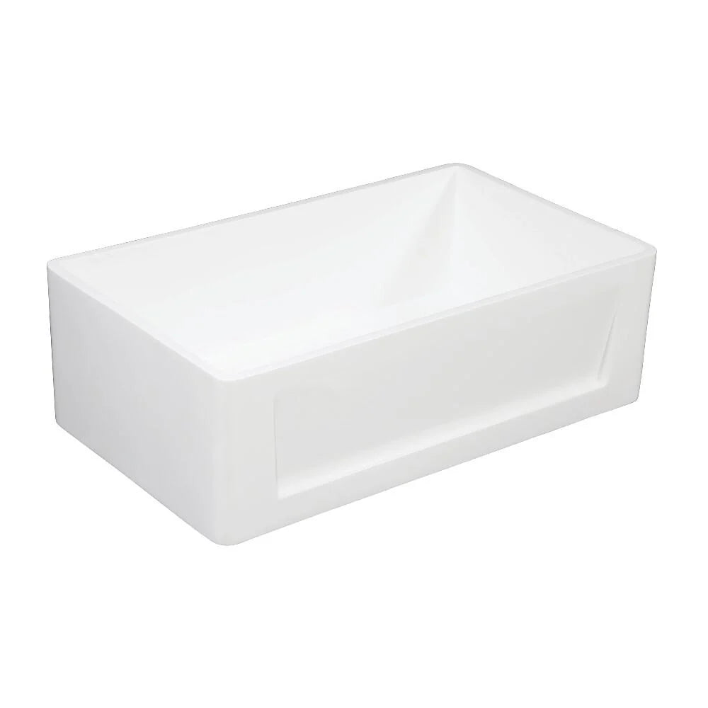 33 In. Apron Front Farmhouse Single Bowl Kitchen Sink, Matte White G3220