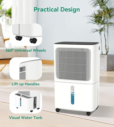 2500 Sq.Ft Dehumidifier with Drain Hose 34 Pints Q6669