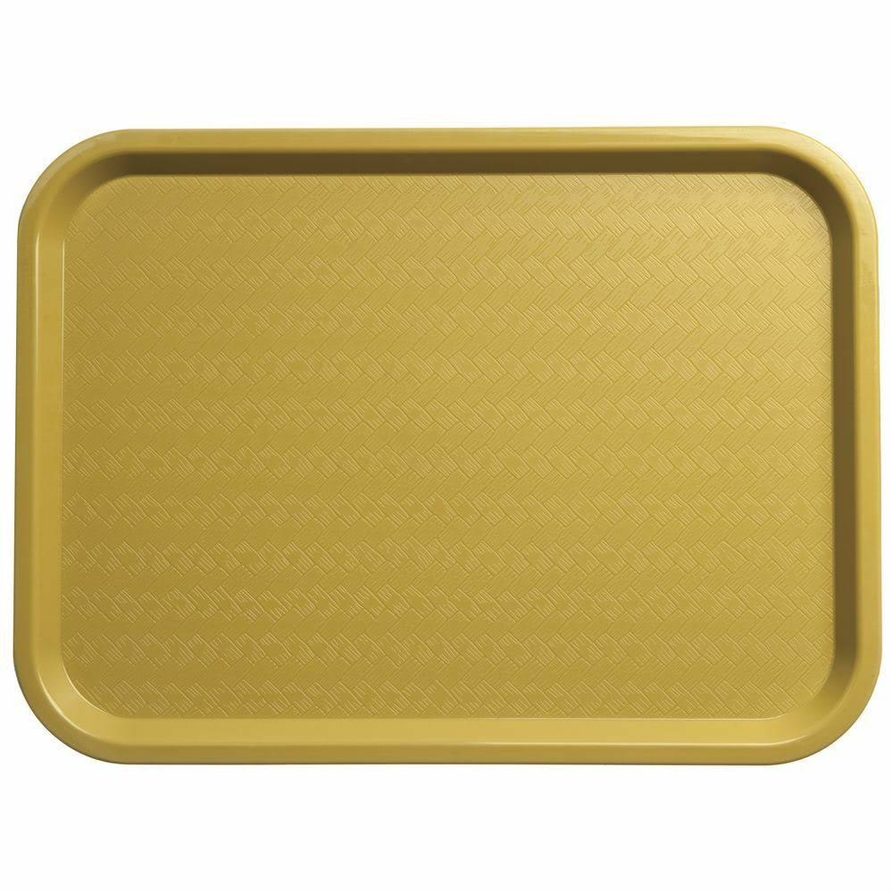 Black Polypropylene Basketweave Cafe Tray 16 inch x 12 inch W409