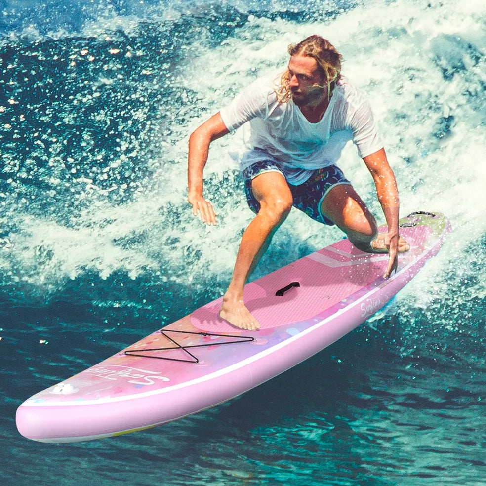 11 Ft Inflatable Stand Up Paddle Board and Sit-on Kayak Set J253205