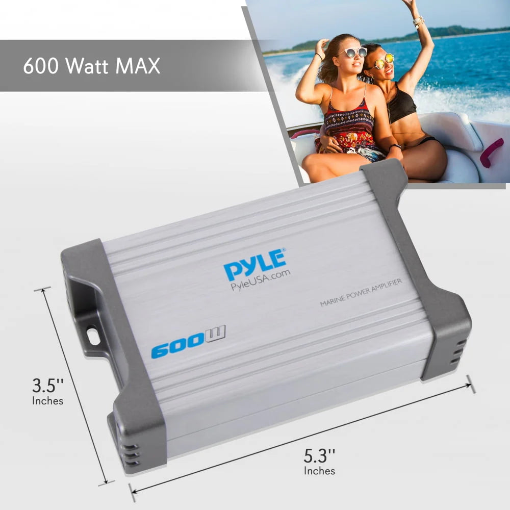 Waterproof 600 W 2 Channel Marine Power Amplifier R123