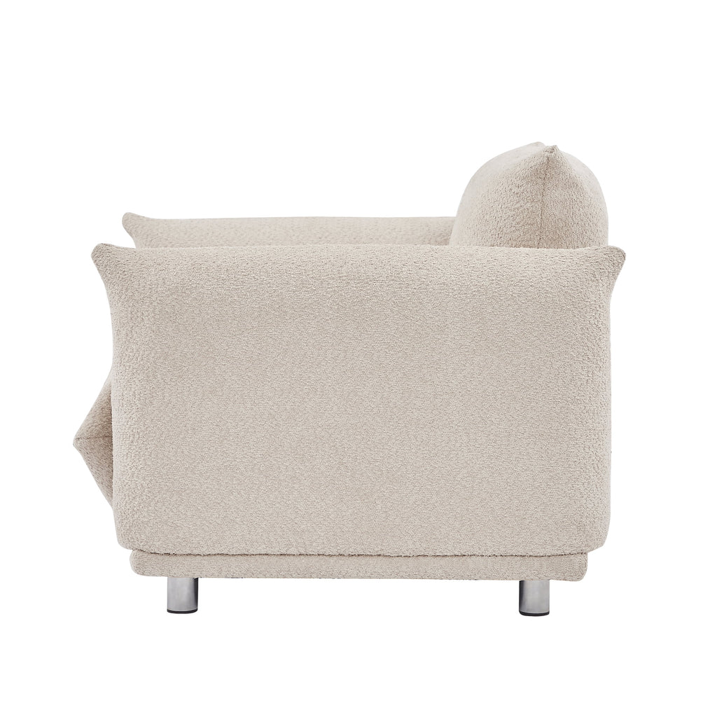 Down-Filled Oversized White Armchair W445784