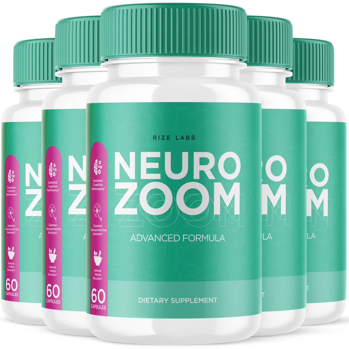 (5 Pack) Organic Brain Supplement (300 Capsules) F196