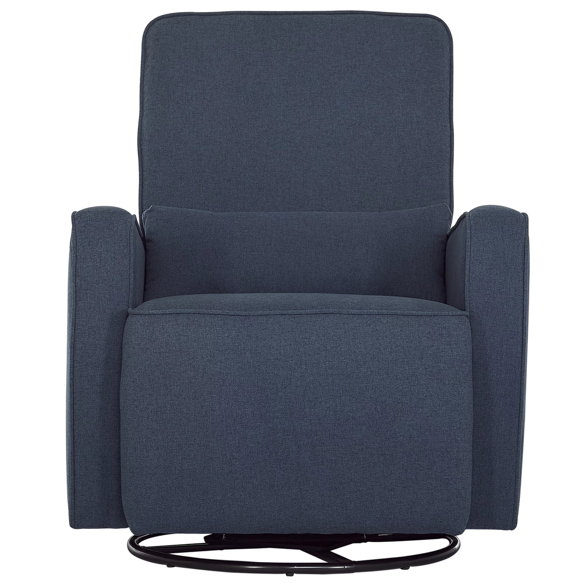 Upholstered Swivel Glider with Lumbar Pillow B403047