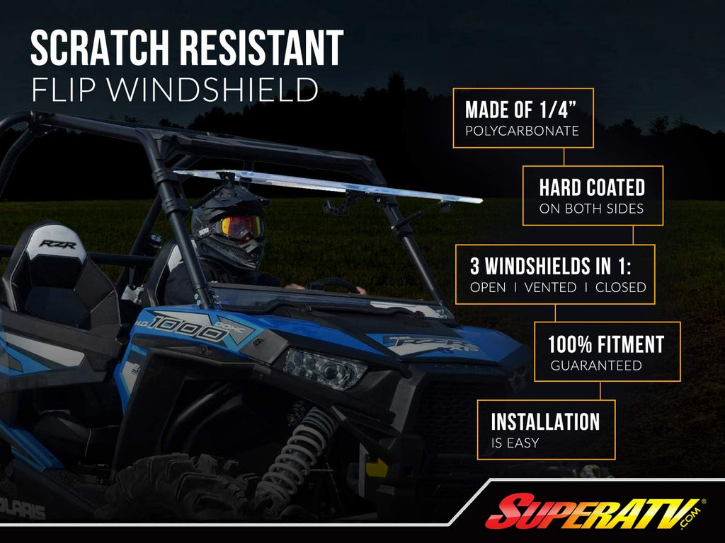 Scratch Resistant Windshield, 1/4" Polycarbonate K6269
