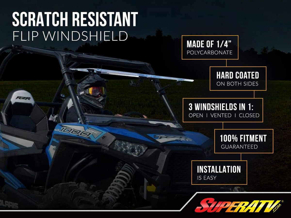 Scratch Resistant Windshield, 1/4" Polycarbonate K6269