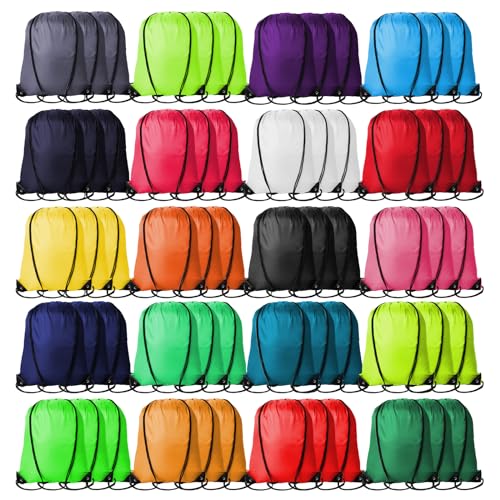 60Pcs Polyester Drawstring Backpacks U701
