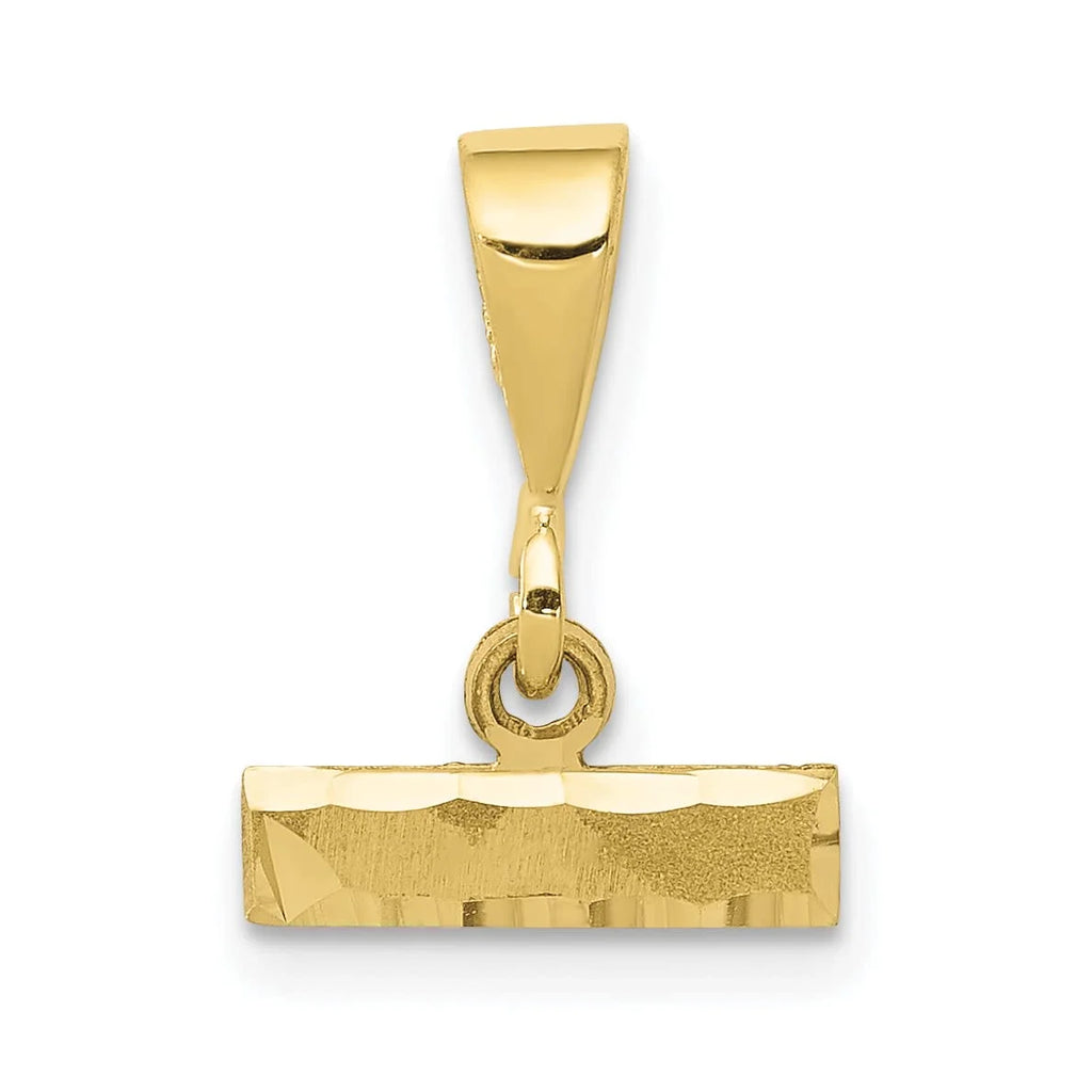 10K Yellow Gold Diamond Cut Top Charm M14049