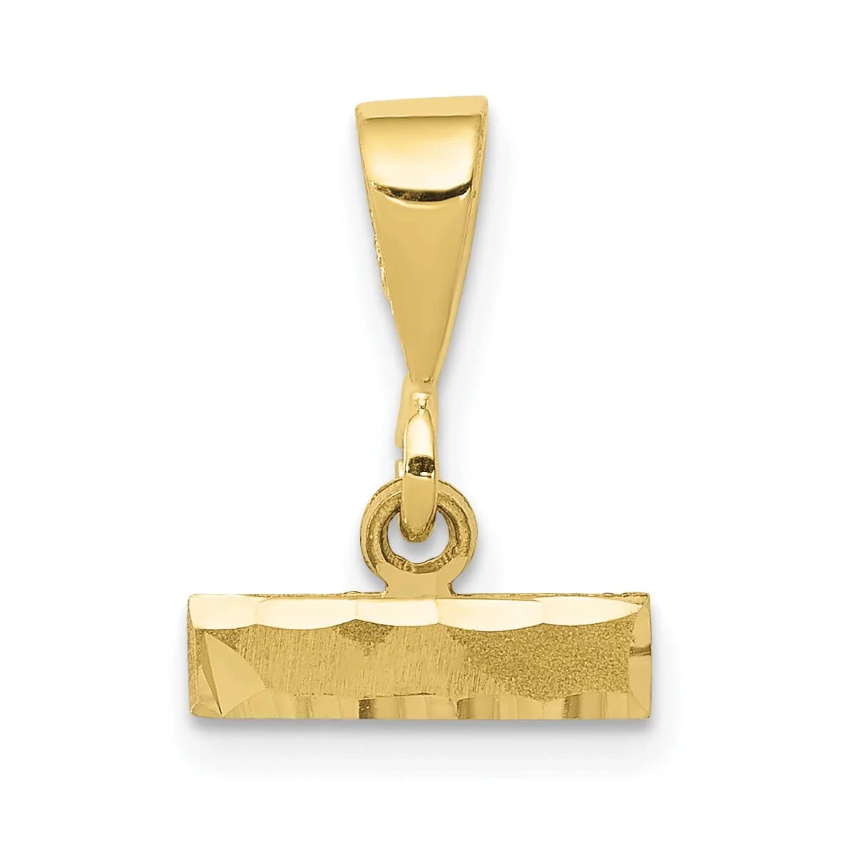 10K Yellow Gold Diamond Cut Top Charm M14049