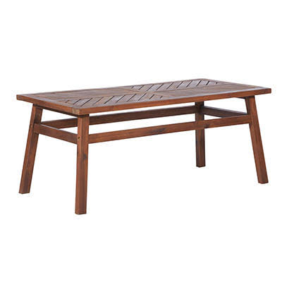 Dark Brown Acacia Wood Coffee Table Q731