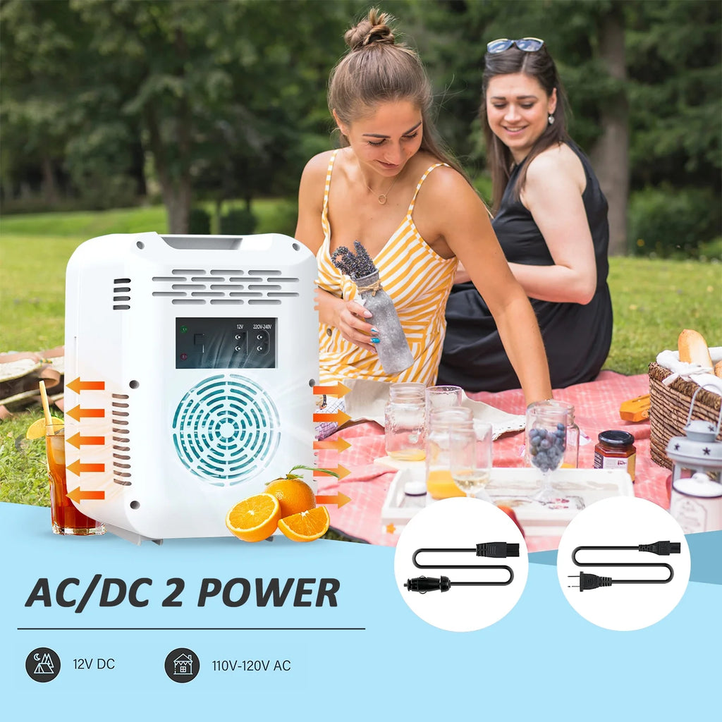 Mini Fridge with LED Mirror Door, White C917131