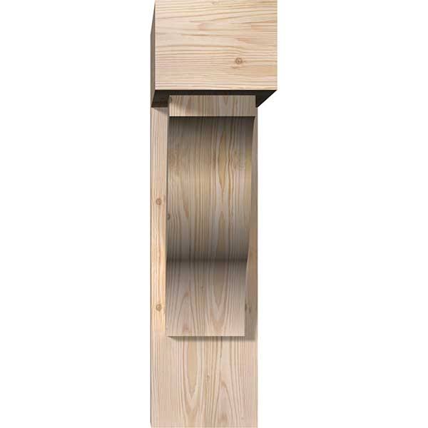 Douglas Fir Smooth Bracket with Offset Brace O52626
