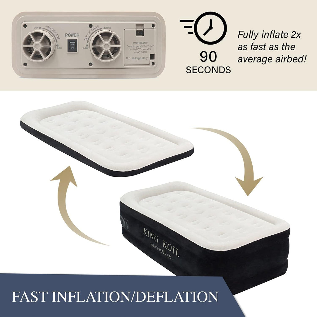 Twin Size Air Mattress with Built-in High Speed Pump D18502