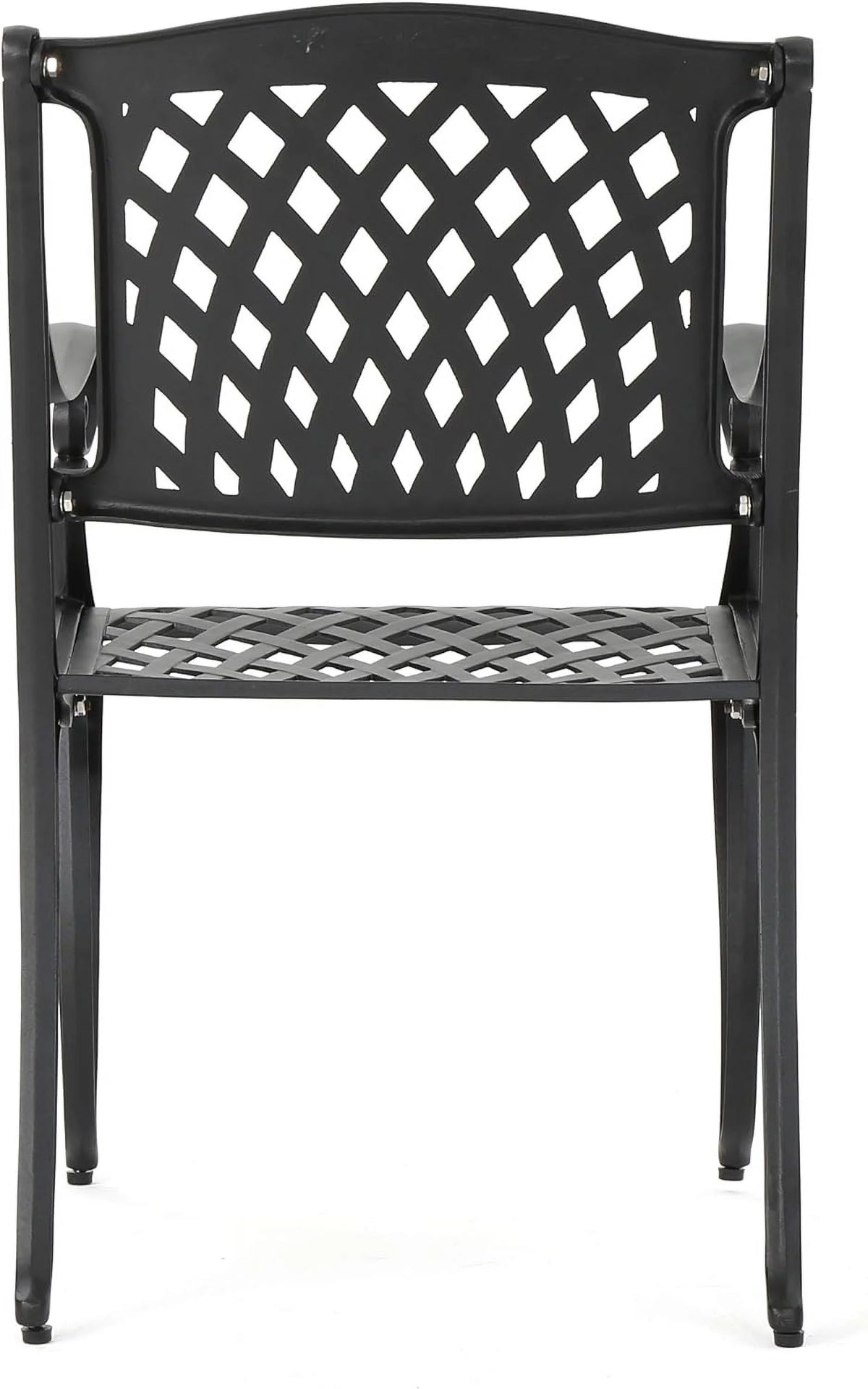 Cast Aluminum Chairs, 2-Pcs Set, Antique Matte Black Q170779