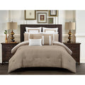 King Jacquard Geometric Pattern 8 Piece Bedding Set L238