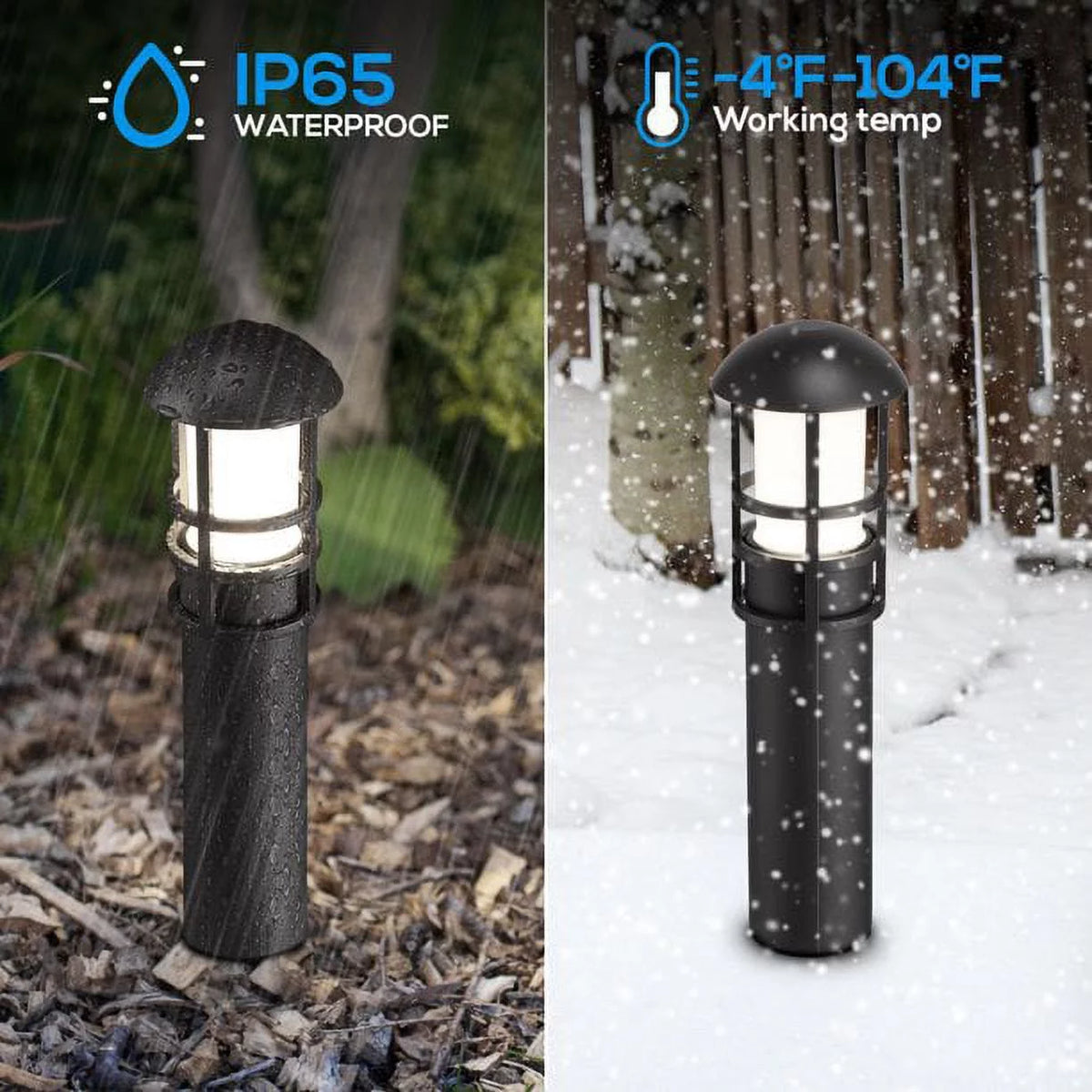 12 Pack 3W 12V Low Voltage Waterproof LED Landscape Lights 4000K Cool White B223900
