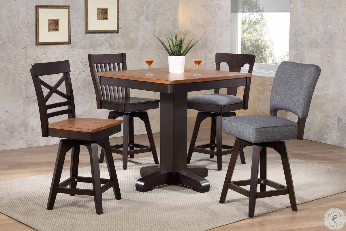 Black Oak Counter Stool Set of 2 W4119