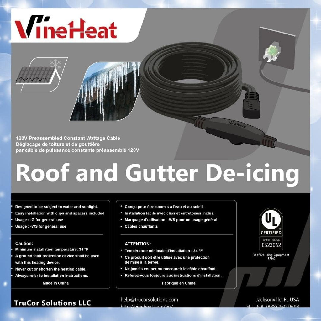 140 Ft De-Icing Cable for Roofs, Gutters and Downspouts M63662