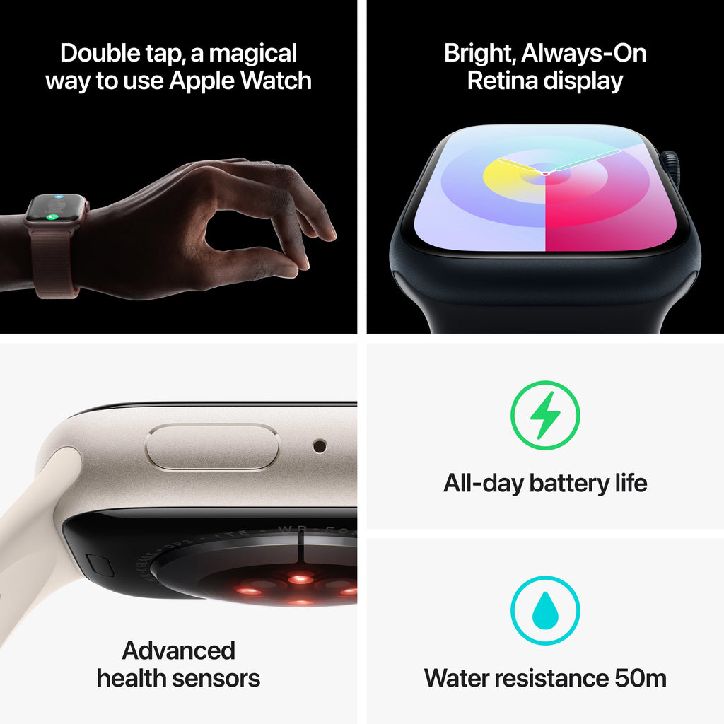 Silver Aluminum Case 45mm Sport Band Fitness Tracker D146745